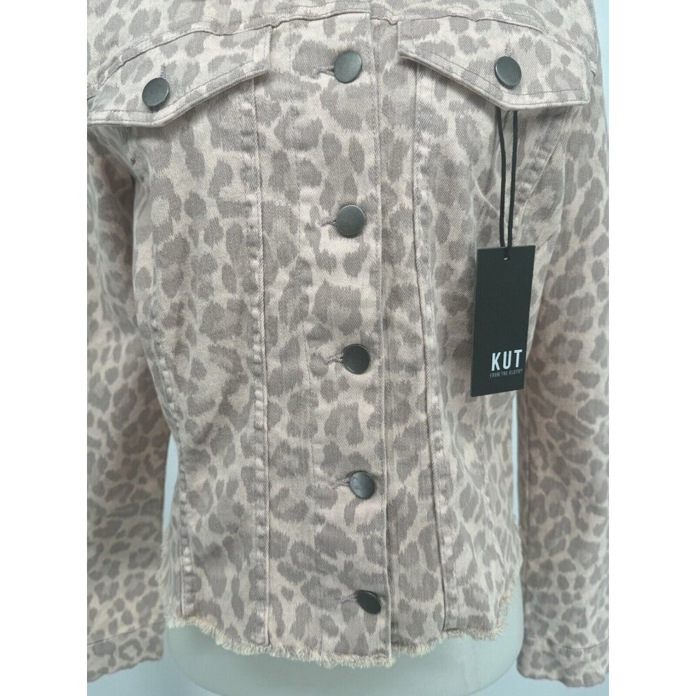 Kut from the Kloth Pink Leopard Jean Jacket - Picture 5 of 16